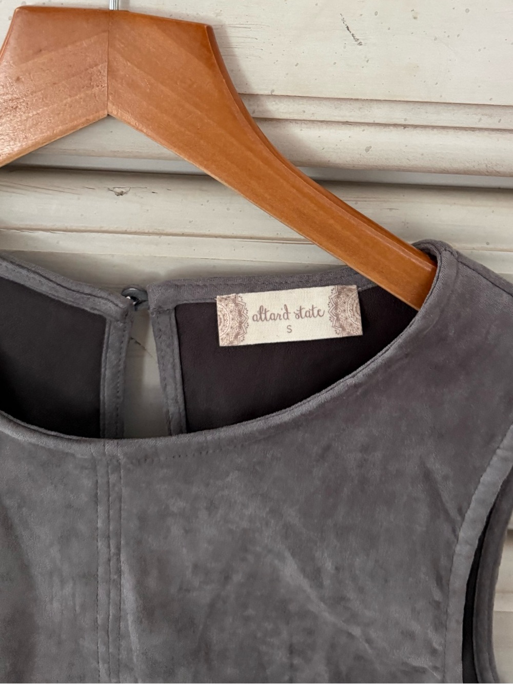 Altar’d State Grey Suede Boho Dress - Picture 4 of 5